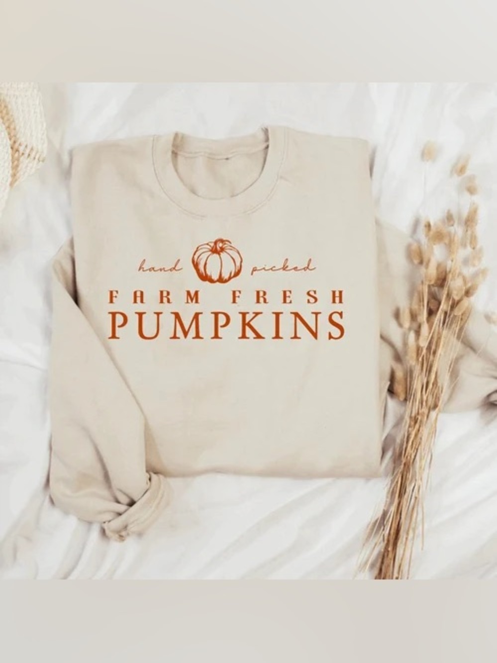 Hand Picked Farm Fresh Pumpkins Crewneck Sweater
